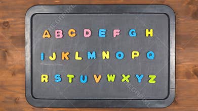 Alphabet stop motion animation with foam letters