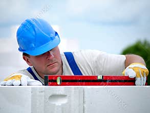 Mason at work