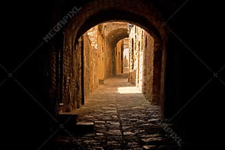 Tuscan village scene