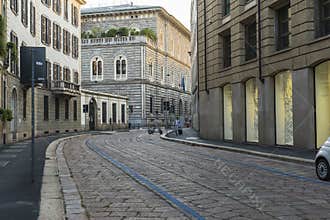 Milano city centre street view