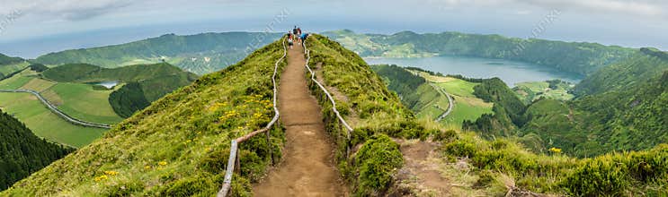 Sete Cidades on the island of Sao Miguel in the Azores, Portugal