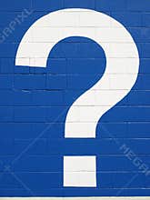 White question mark