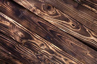 Diagonal dark wooden background, rustic wood