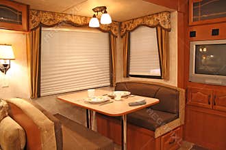Inside RV - dining