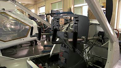 Dashboard of small airplane.