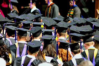 Students at graduation