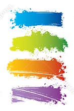 Vector set of color banners