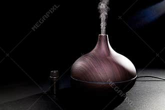 Aromatherapy. Essential oil aroma diffuser humidifier diffusing