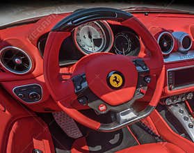 Ferrari dashboard, close up
