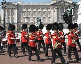 Trooping of the colors at Buckingham Palace