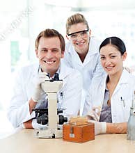 Scientists working in a laboratory