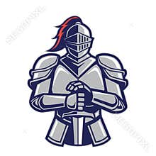 Warrior knight mascot