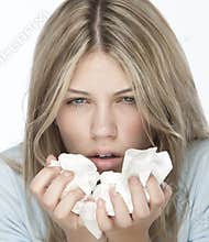 Girl with allergies