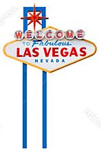 Las vegas sign isolated on white