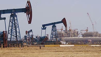 Oil pumps. Extraction of oil pumping station