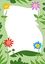 Funky Flowers Frame