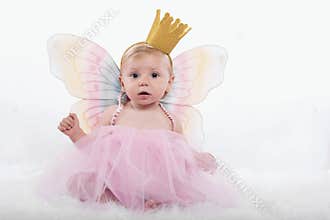 Baby girl in princess costume