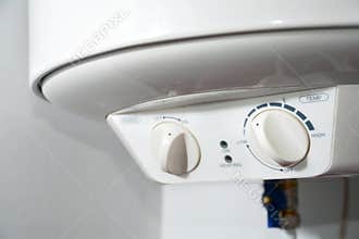 Connection of home water heater. Individual heating. Individual hot water supply. Domestic electric boiler plumbing connections