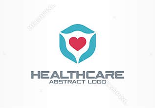 Abstract logo for business company. Corporate identity design element. Healthcare, medical service, clinic logotype idea