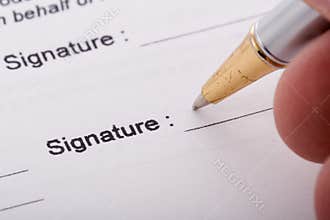 Pen signing form