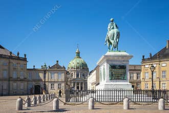 Copenhagen, The Amalienborg in Copenhagen city, Denmark
