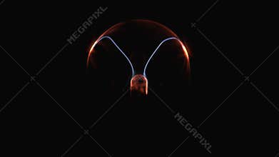 Electrostatic plasma sphere in the dark. Tesla coil - physics experiment