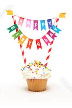 Happy birthday cupcake