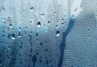 Water drops on glass