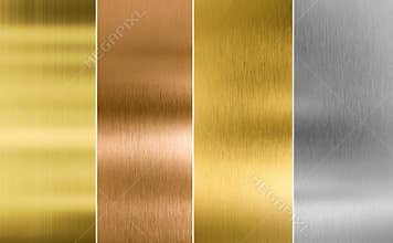 Stitched silver, gold and bronze metal texture