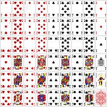 Poker cards full set four color classic design
