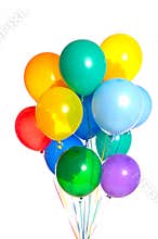 A Group of balloons on white