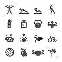 Fitness icon set 2, vector eps10