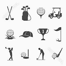 Golf icon set