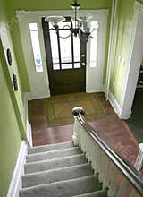 Entry hall stairs and front door