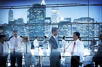 Business People Conference Meeting Boardroom Working Conversation Concept