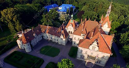 Romantic fairytale mansion in the French style