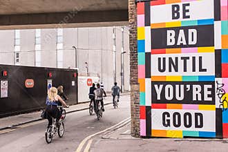 Billboard with the words Be bad until you're good