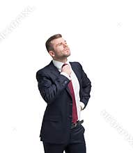 Handsome businessman is thinking about future business opportunities.
