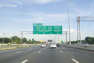 Chon Buri province street view in thailand.