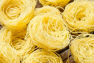 Italian pasta capelli di angelo nests
