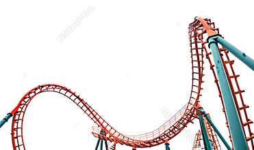 Roller coaster, isolated