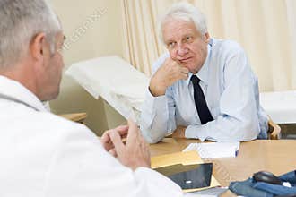 Man in doctor's office