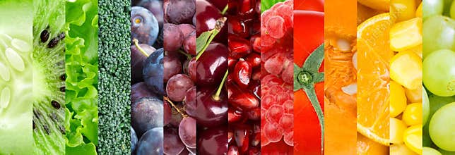 Fruit and vegetable background