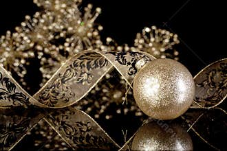 Glitter Gold Christmas Ornament