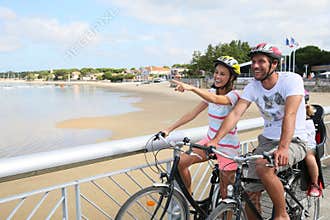 Biking day on the seaside