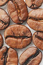 Coffee beans top view