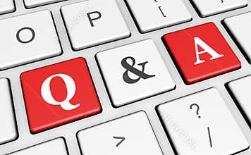 Question And Answer Keyboard Concept