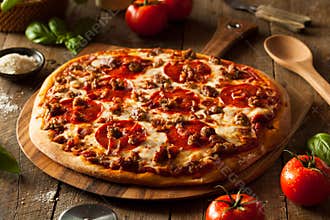 Homemade Meat Loves Pizza