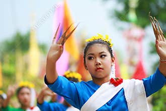 Thai girl tradition costume