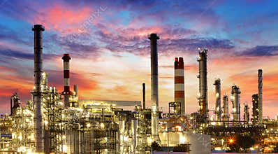 Oil and gas industry - refinery, factory, petrochemical plant